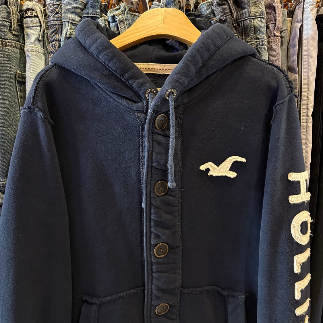 홀리스터 네이비 후드 집업 상품이미지4