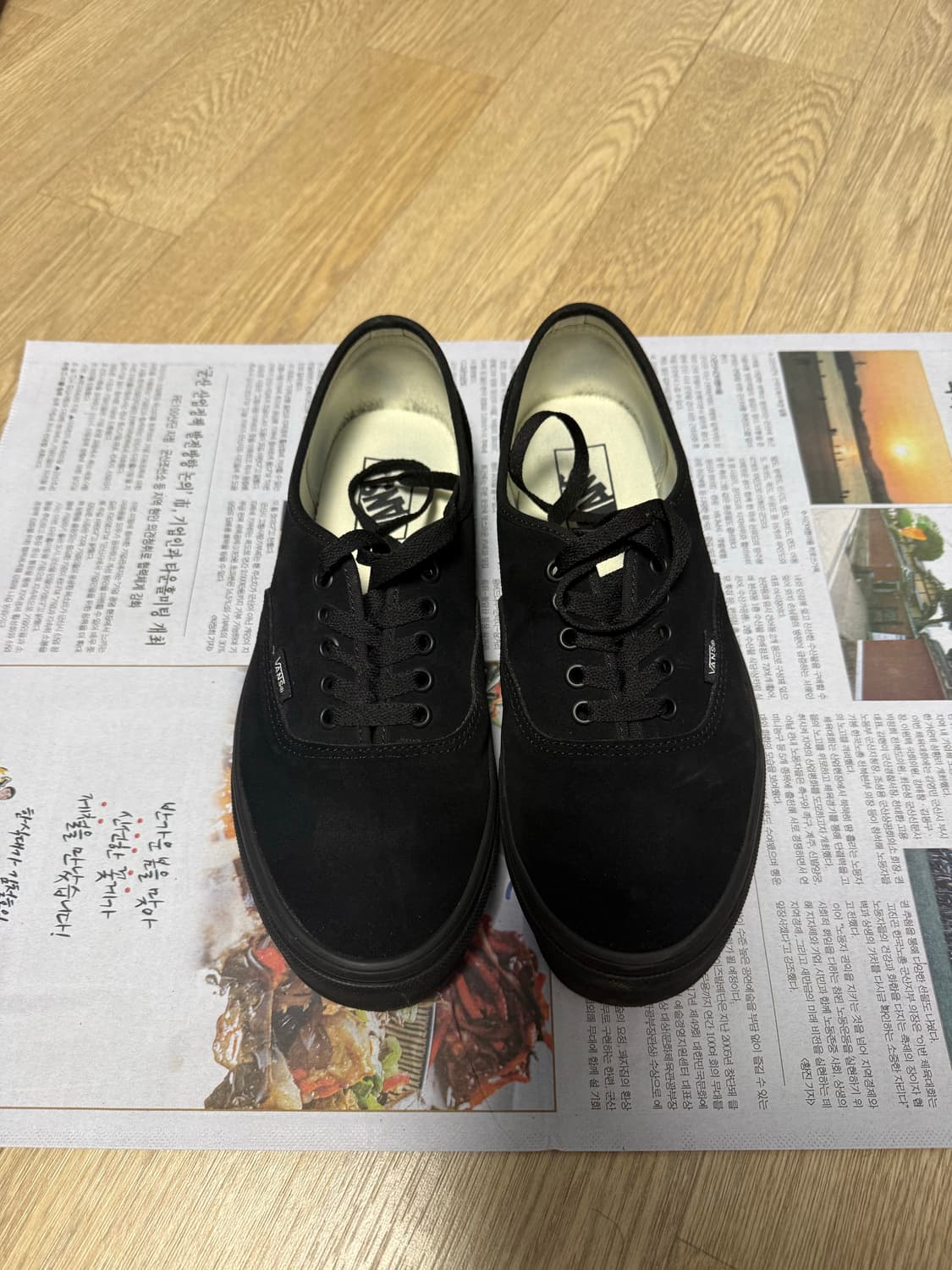 반스 어센틱 스웨이드 올블랙 280 상품이미지1