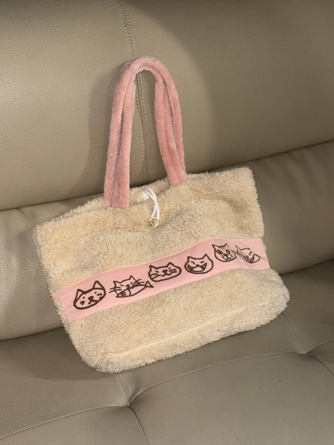 kawaii cat printing fur shoulder bag 상품이미지1