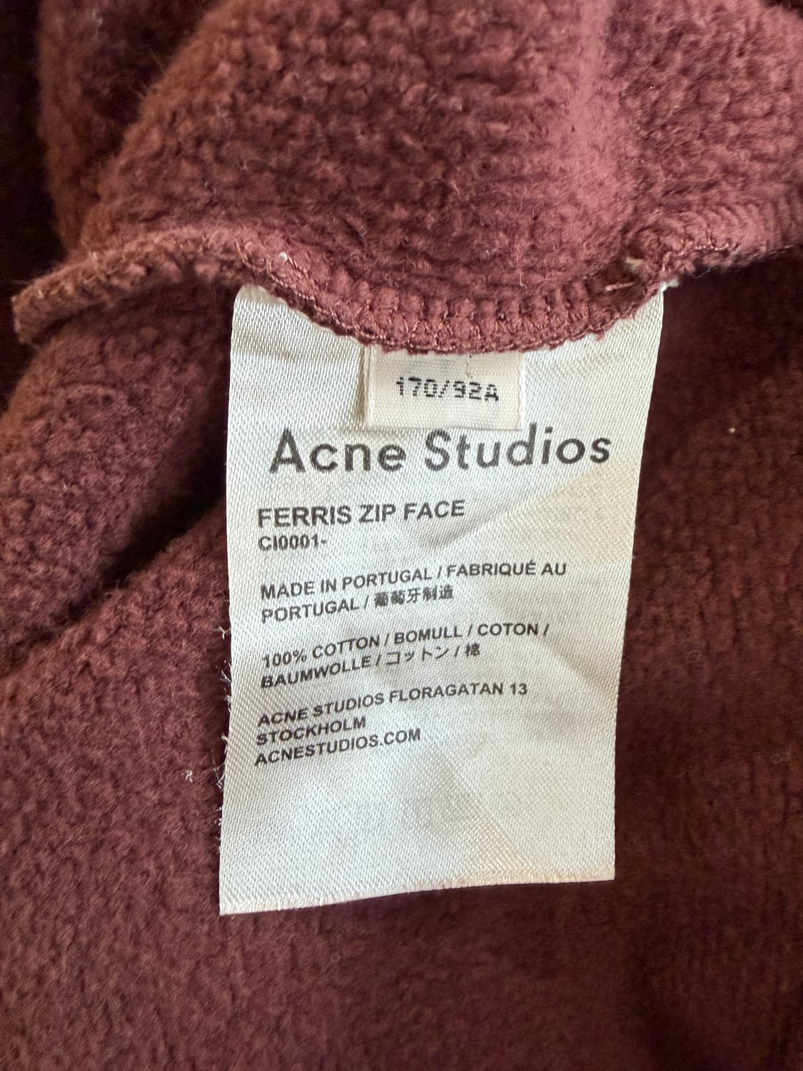 아크네 스튜디오 페이스 패치 후드집업 상품이미지6