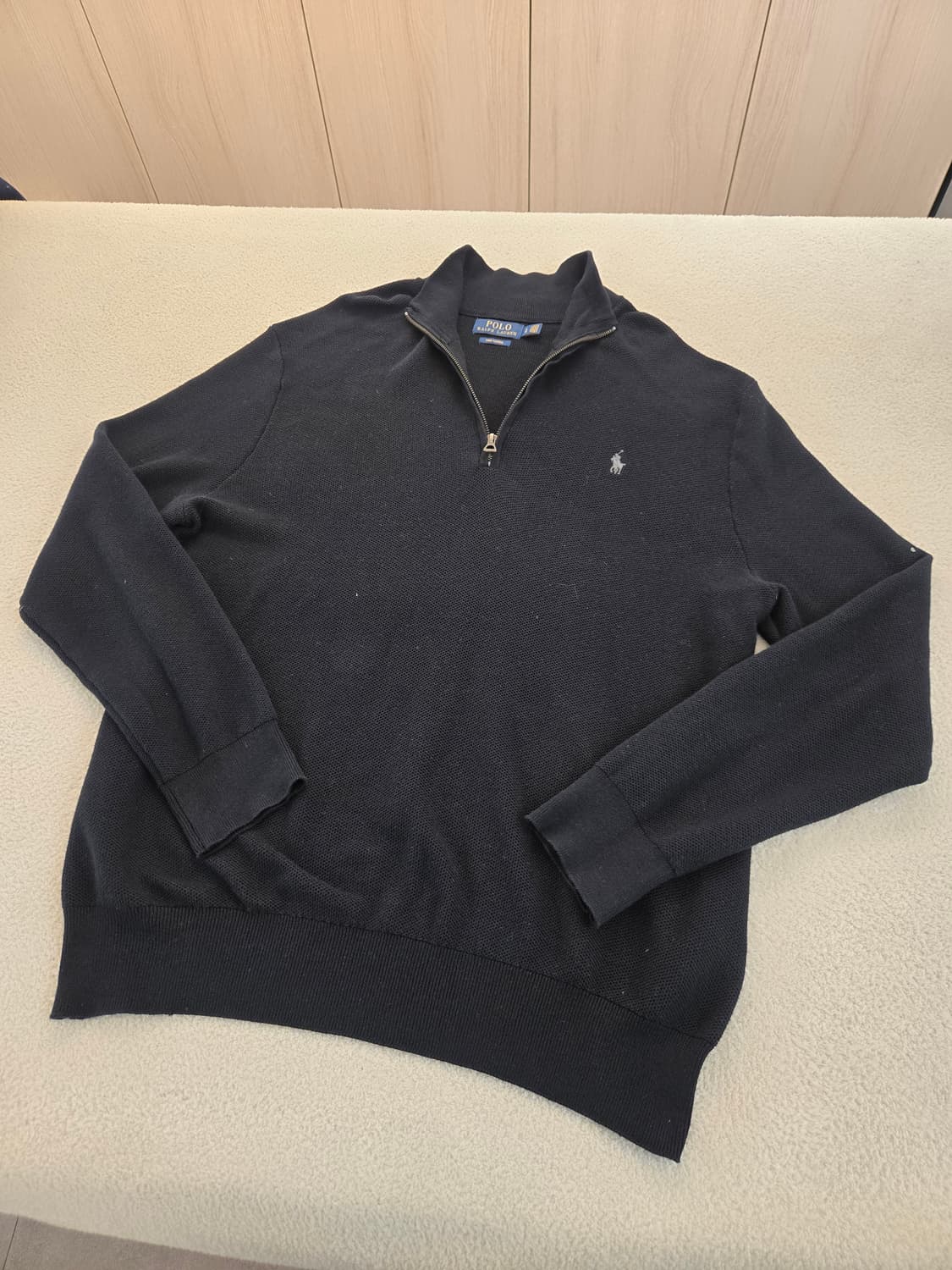폴로 랄프로렌 하프집업 니트 블랙 LG(105~110) 상품이미지1
