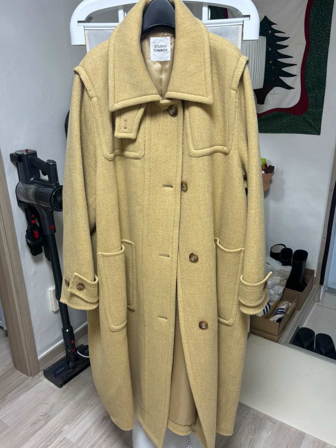 스튜디오톰보이 A라인 오버핏 트윌코트 상품이미지3