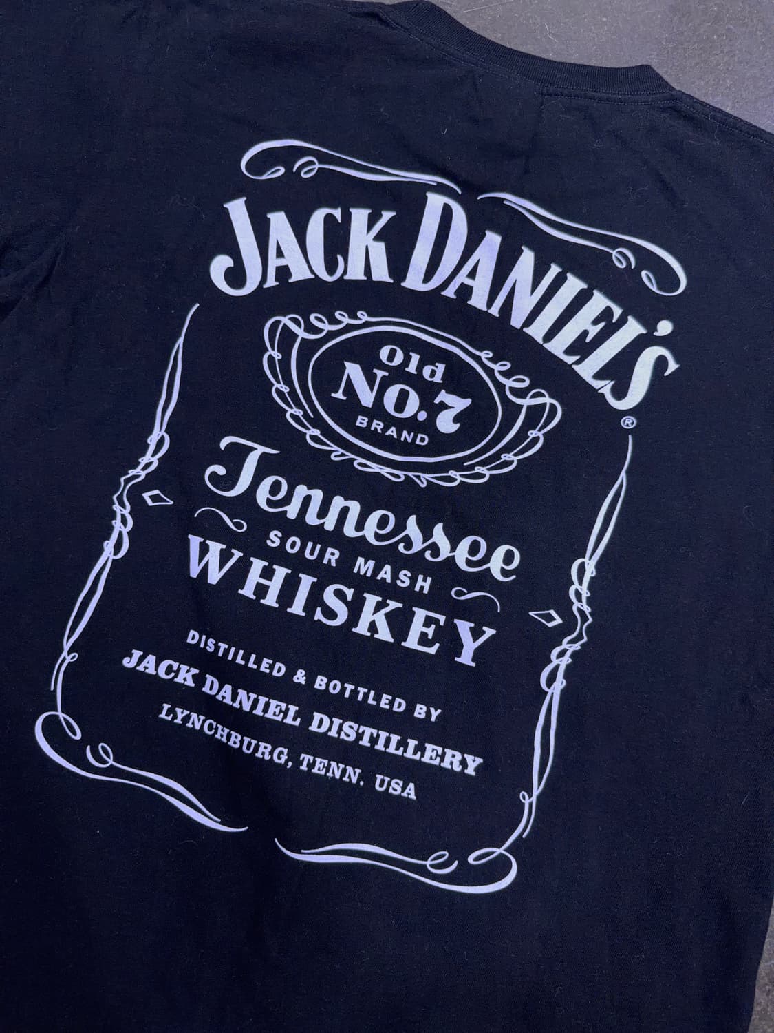 잭다니엘 올드 No.7 티셔츠 블랙 M 상품이미지3