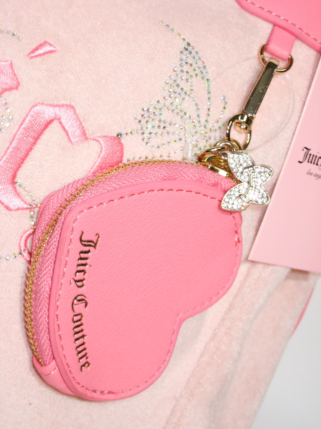 쥬시 꾸뛰르 핑크 테리 빅 숄더백 + 하트 코인월렛 챰 💖 갸루 y2k 상품이미지3