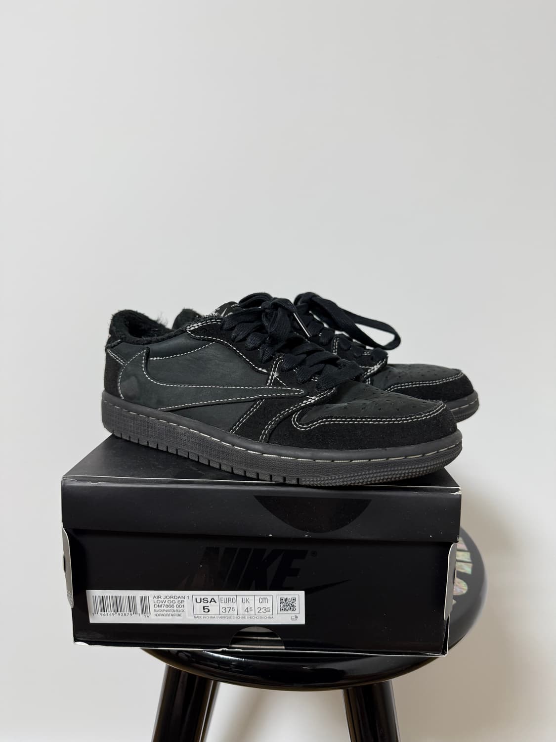 조던 1 x 트래비스 스캇 레트로 로우 OG SP 블랙 팬텀 235 상품이미지1