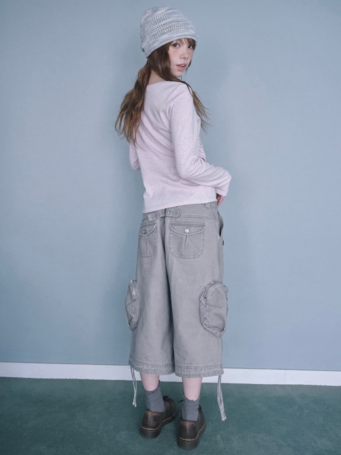 허그유어스킨 워시드 버뮤다 카고팬츠 washed bermuda cargo 상품이미지5