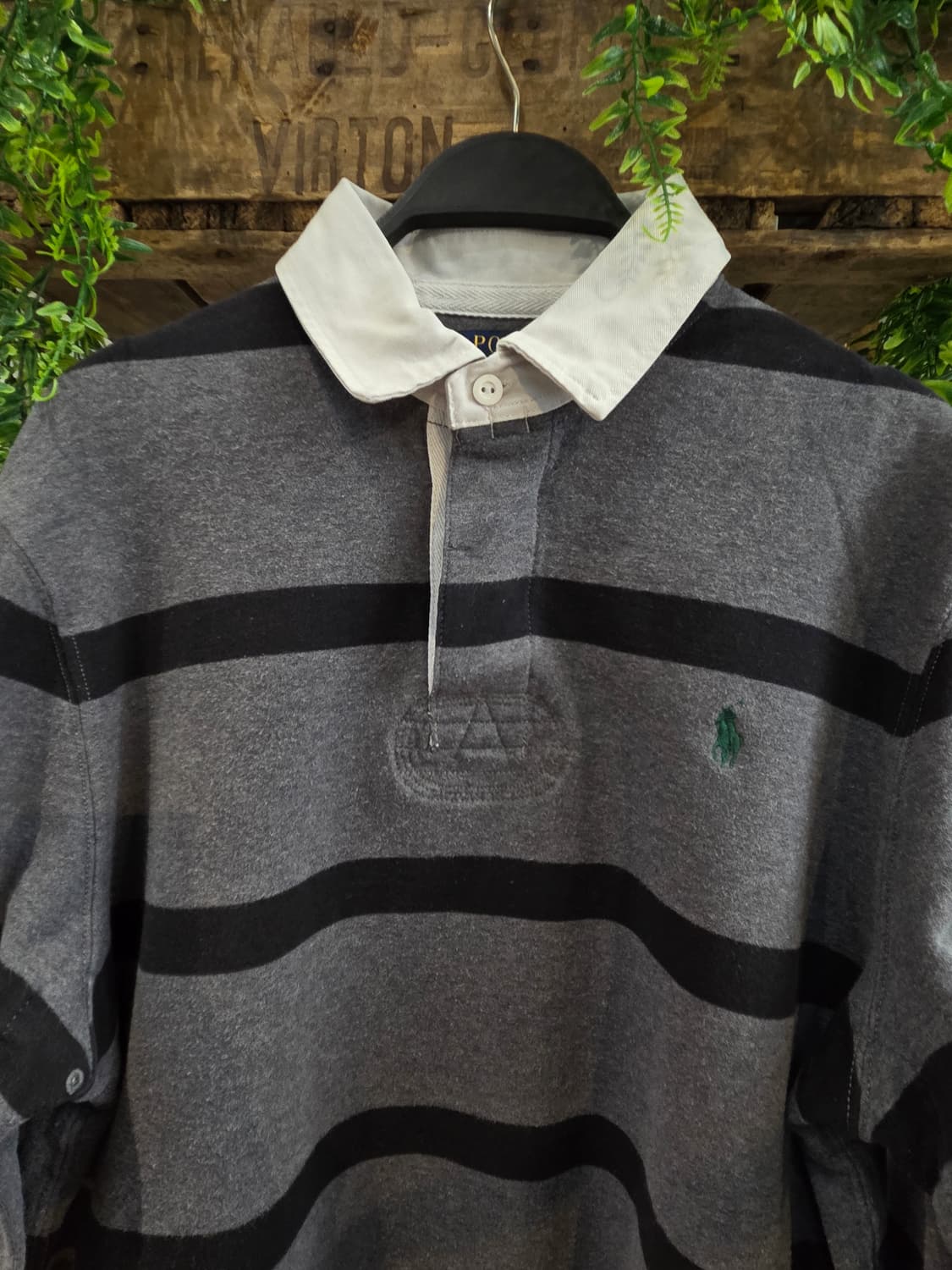 Polo 폴로 그레이 스트라이프 럭비티 상품이미지2