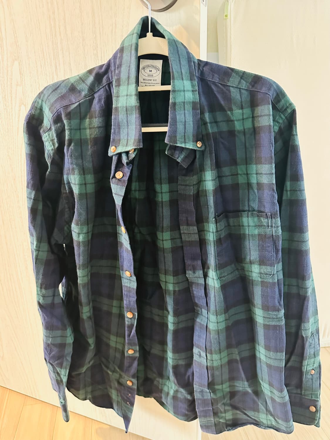 브룩스 브라더스 블랙워치 셔츠 M REGENT FIT 상품이미지1