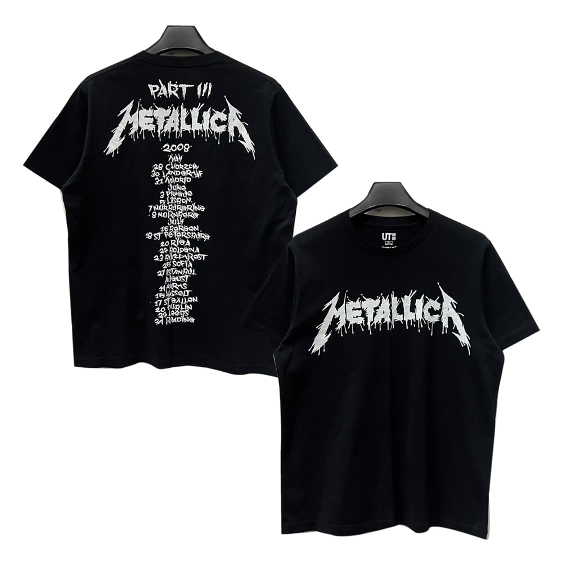 메탈리카 x 유니클로 2008 투어 기념 반팔티 XL 상품이미지1