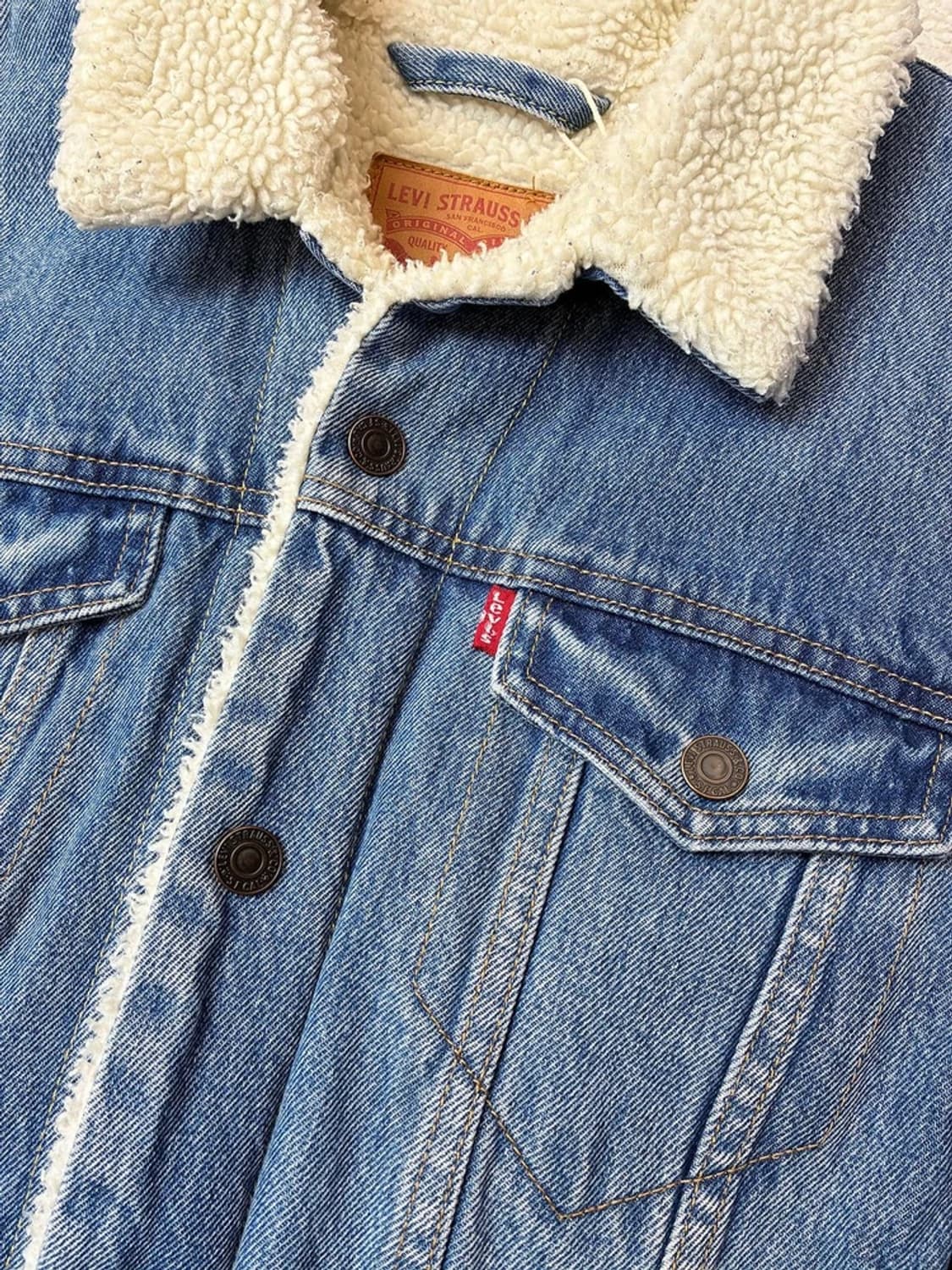 리바이스 00's 양털 아이스 워시드 데님 트러커 자켓 PN6112    상품이미지3