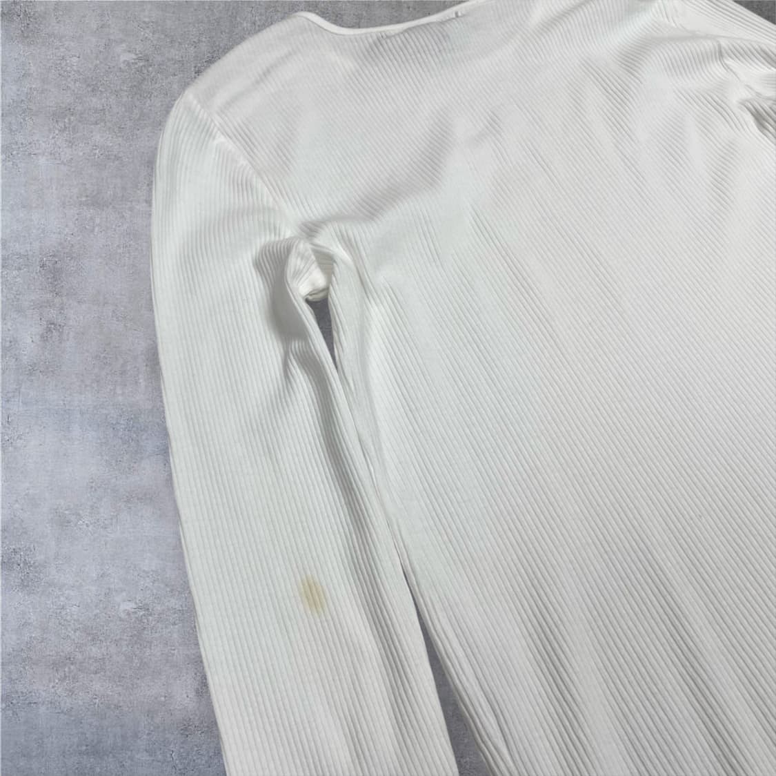 로렌 랄프로렌  화이트 사이드 지퍼 골지 긴팔 티셔츠 S 상품이미지8