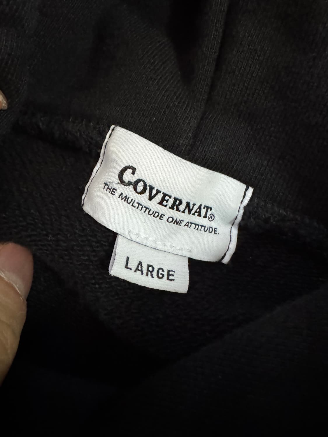 커버낫 스펠아웃 헤비 코튼 후드티 L 블랙 상품이미지4