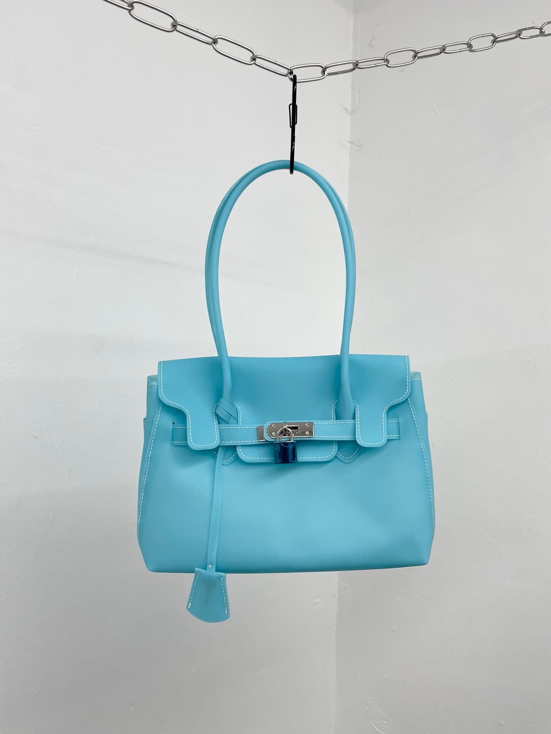 블루 미니 젤리 버킨백🩵 상품이미지4