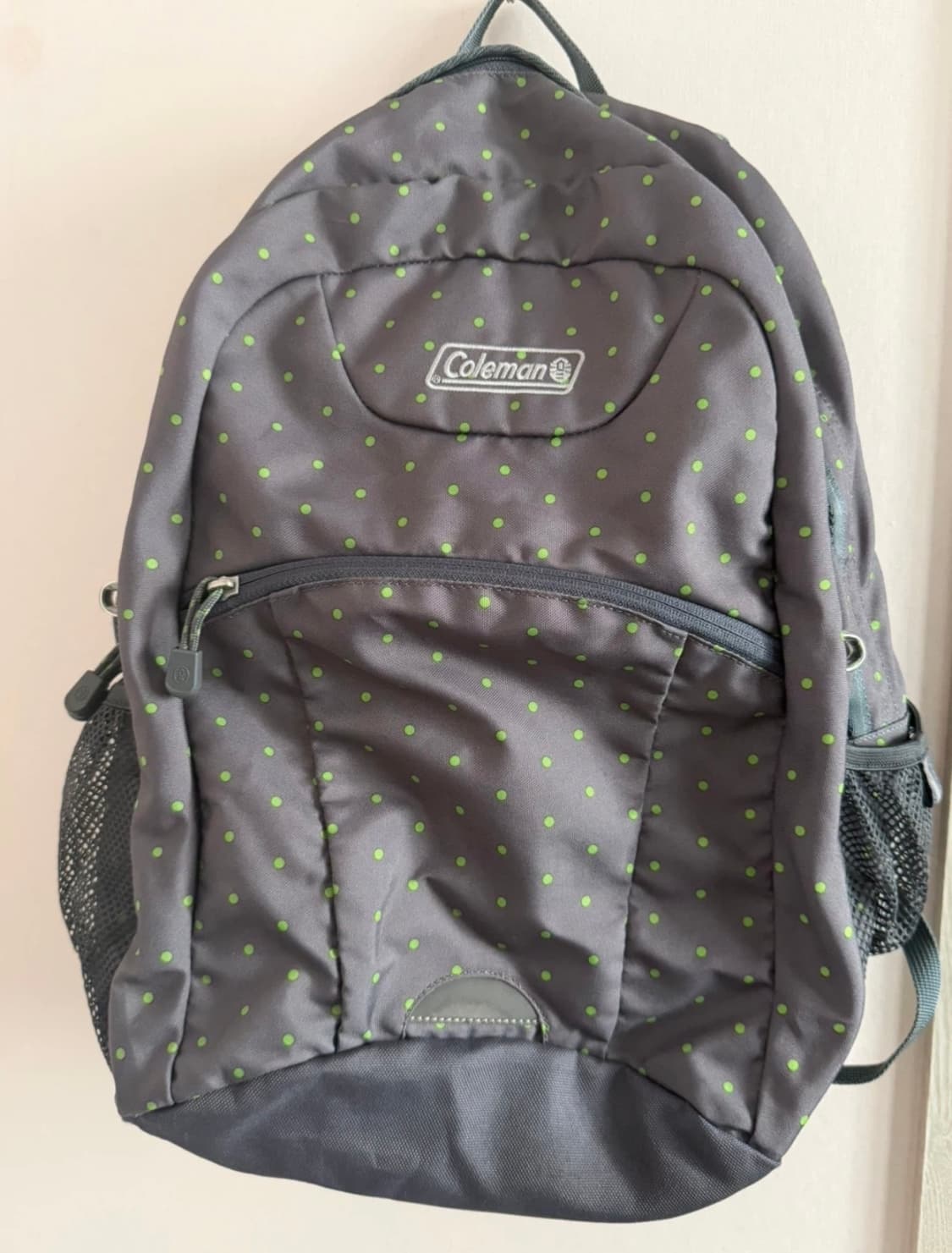 coleman 빈티지 초록 도트 백팩 상품이미지1