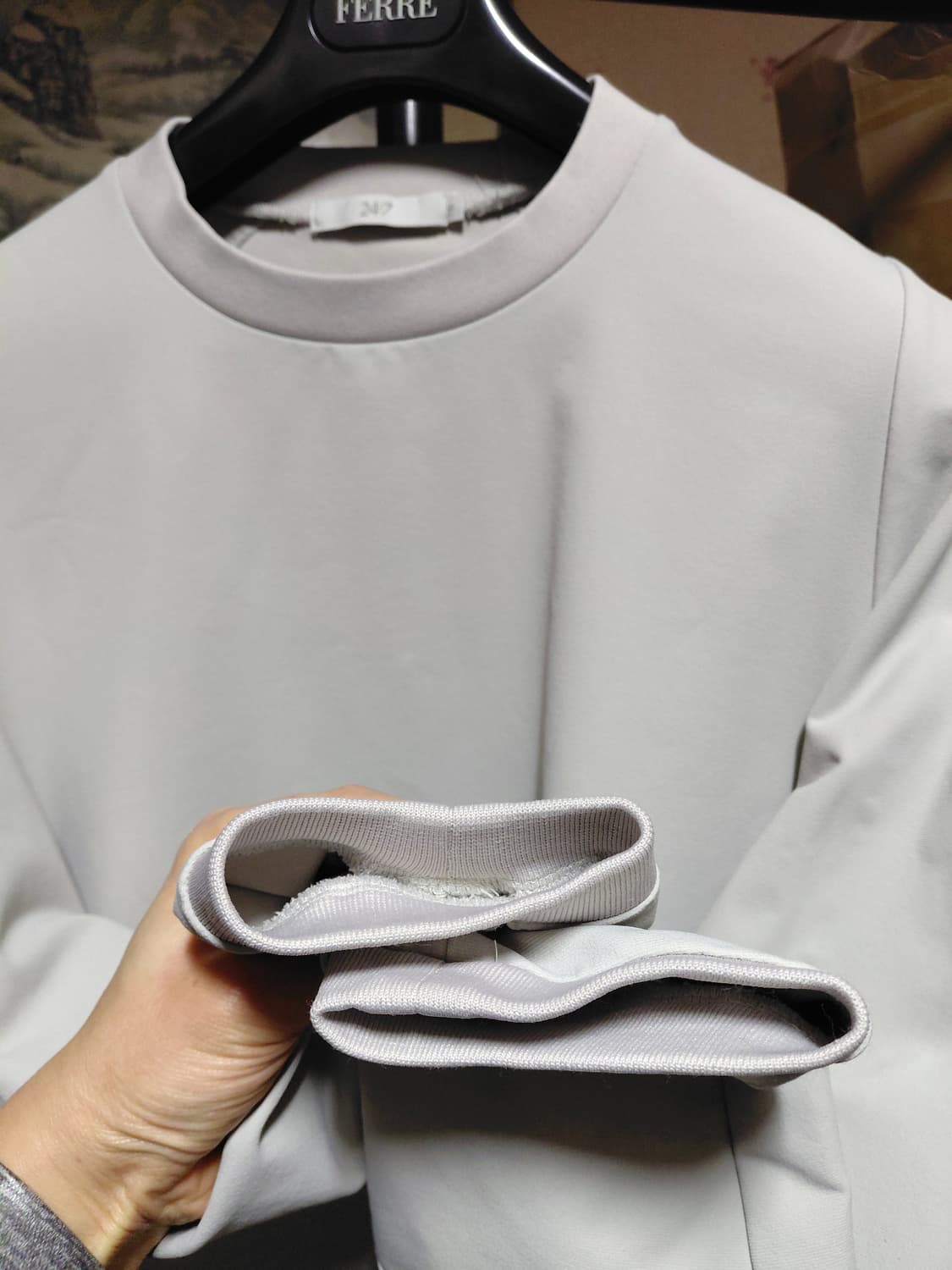 [247시리즈]오버핏 나일론 바람막이 맨투맨 S(95)사이즈 상품이미지9