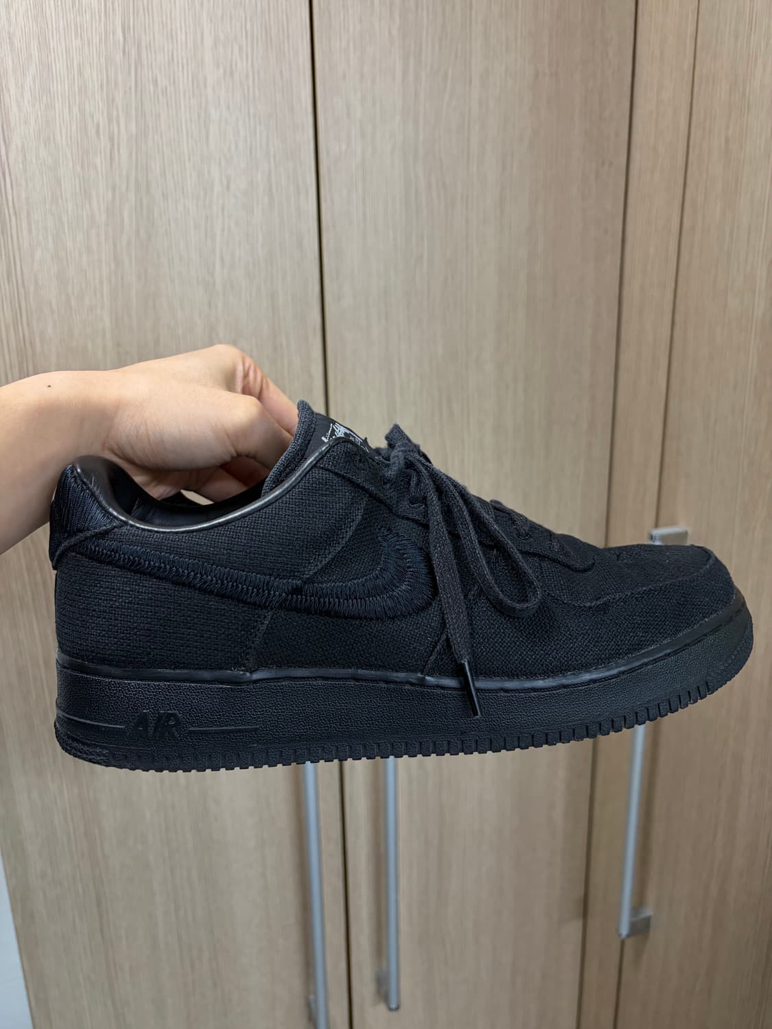 나이키 x 스투시 에어포스 1 로우 블랙 285 상품이미지3