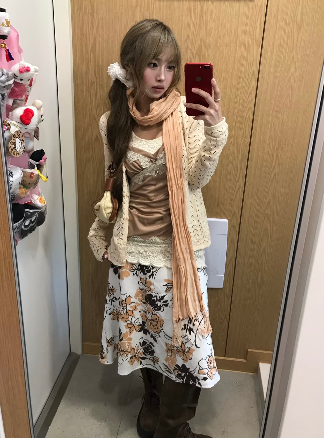 데일리 페어리 플라워 복숭아 슬립 니혼진 코디세트 상품이미지1