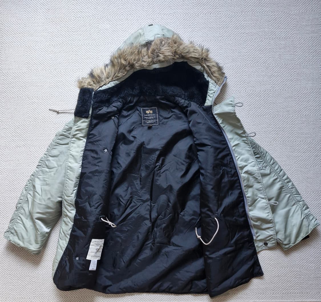 90's 알파인더스트리 N-3B 세이지그린 L 상품이미지2