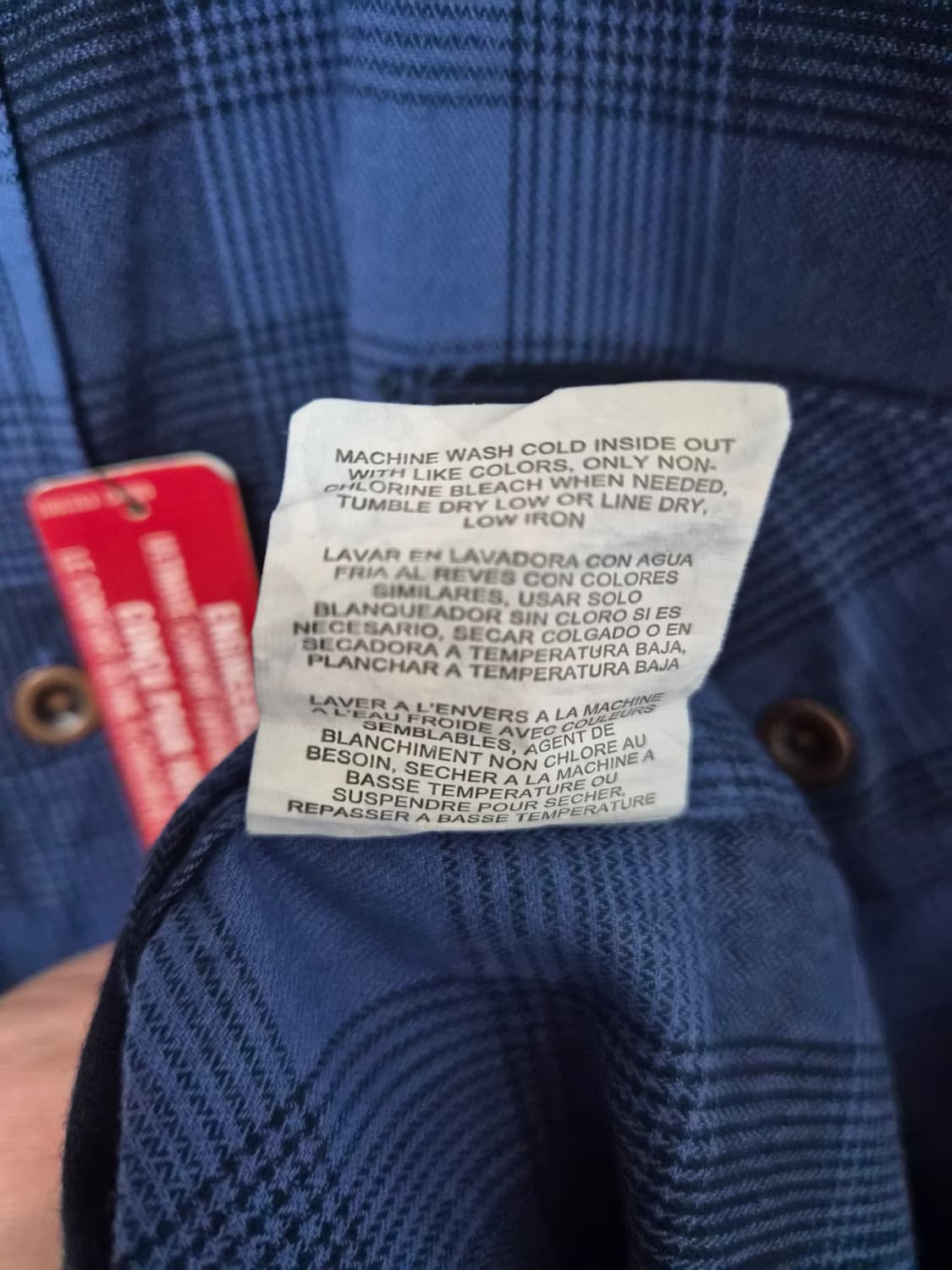 랭글러Wrangler 체크 플란넬 셔츠 L사이즈 - S298 상품이미지6