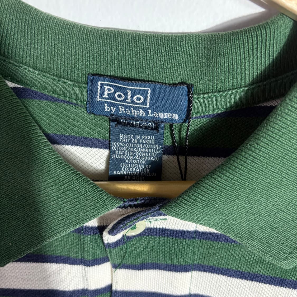 폴로 랄프로렌 그린 스트라이프 반팔 카라티 (무료배송) 상품이미지4