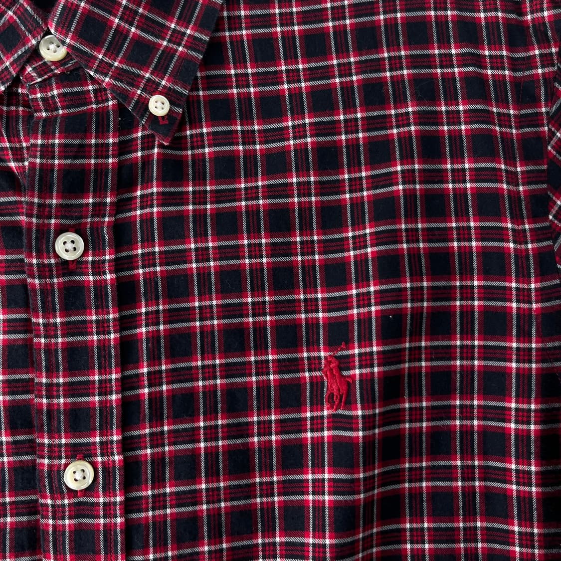 100 폴로랄프로렌 빈티지 체크 코튼 셔츠 상품이미지3