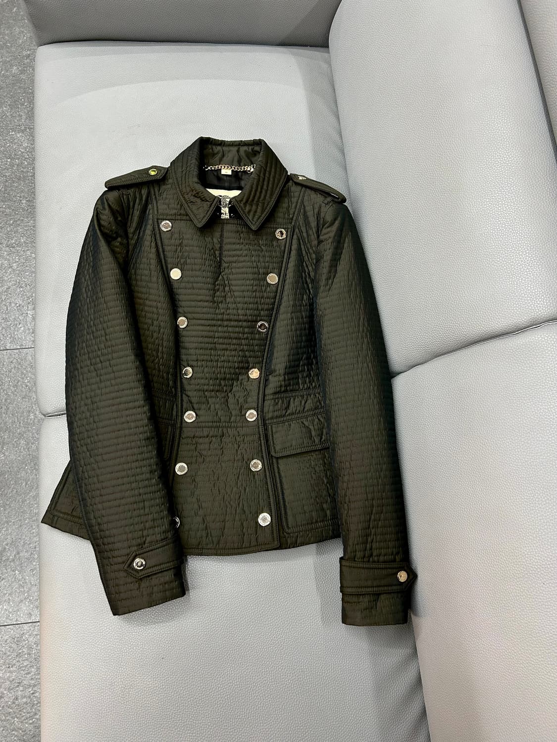 버버리 퀼팅 더블버튼 자켓(M/55) 상품이미지3