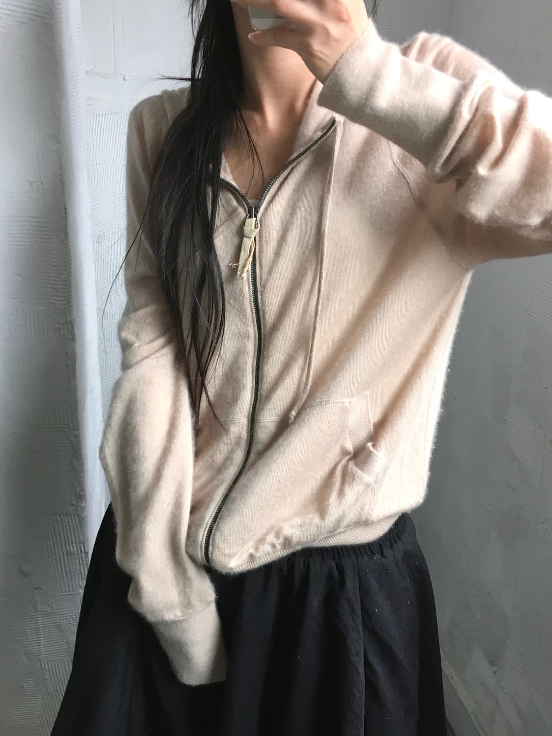 BOTTEGA VENETA 보테가 베네타 캐시미어 베이지 후드 집업 상품이미지2