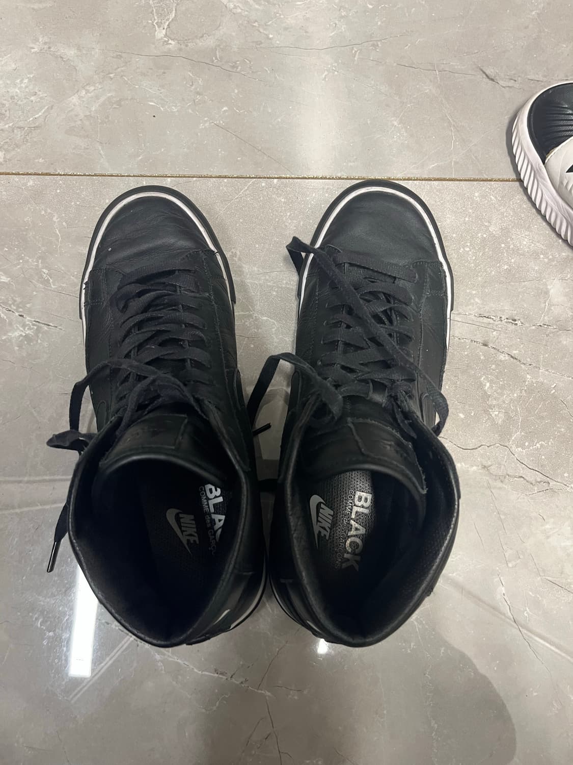 나이키 꼼데가르송 하이탑 블랙 280 상품이미지6