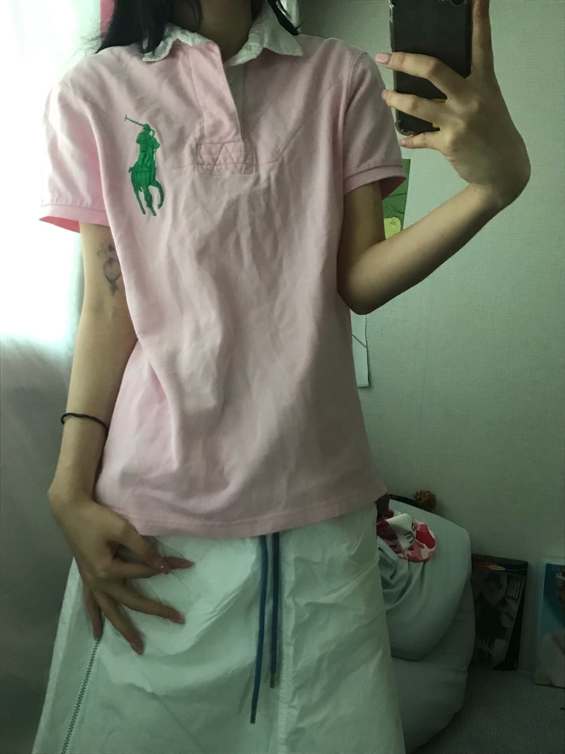 폴로 베이비핑크 빅포니 반팔티셔츠 상품이미지5