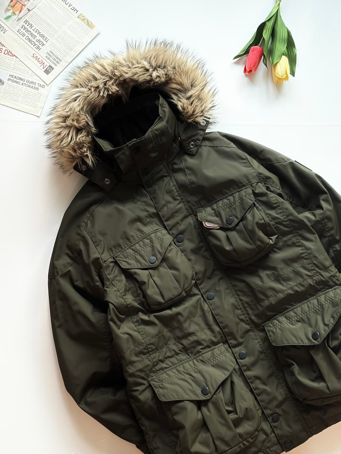 Ralph Lauren RLX 카키 다운 파카 상품이미지1