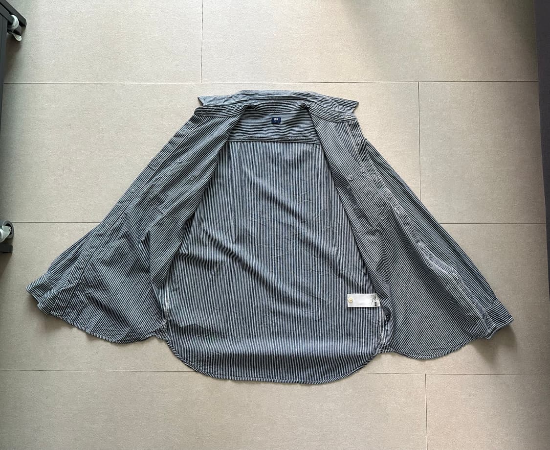 [L] 유니클로 샴브레이 히코리 셔츠 상품이미지4