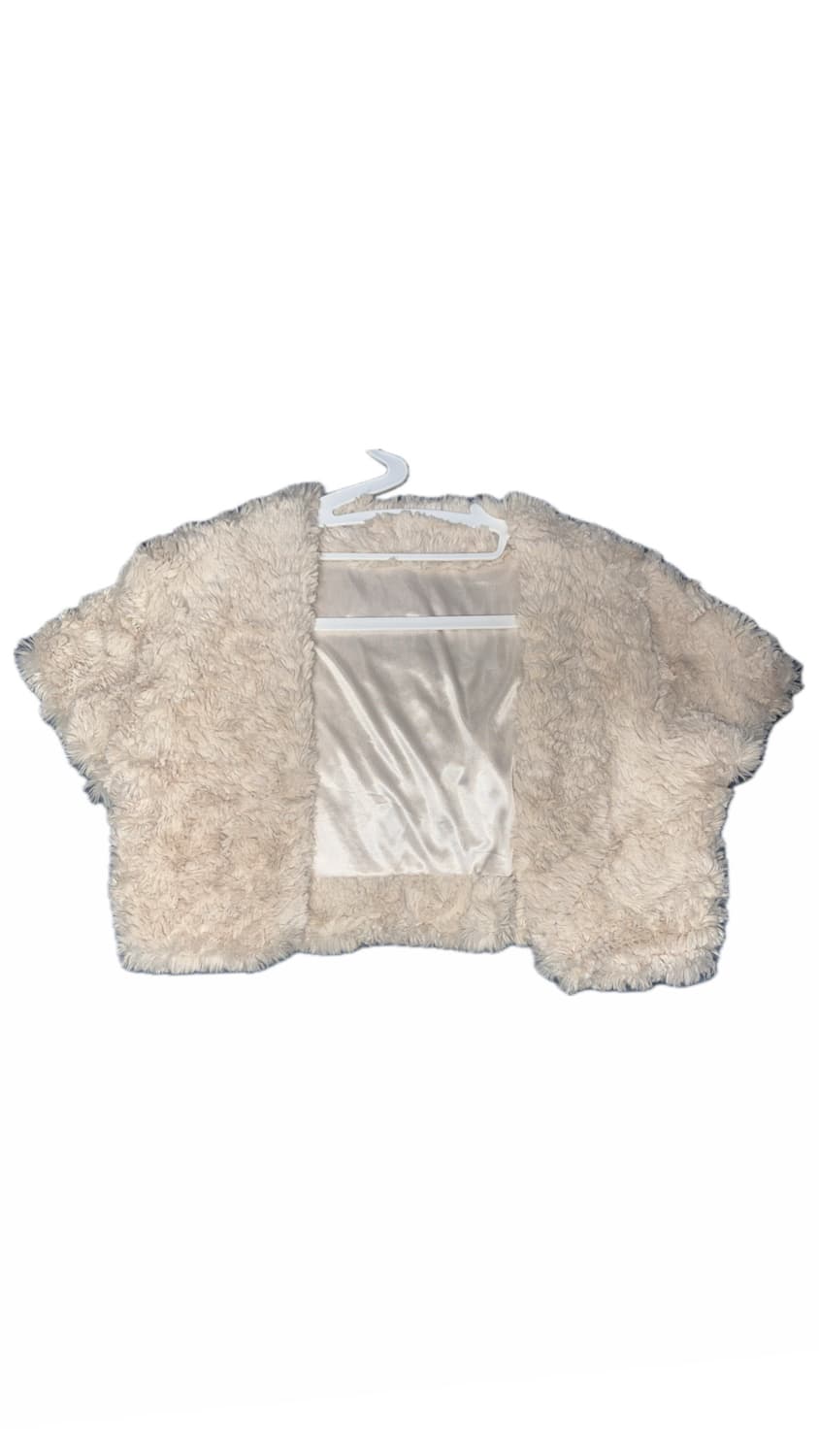 빈티지 아이보리 퍼 크롭 베스트 상품이미지1