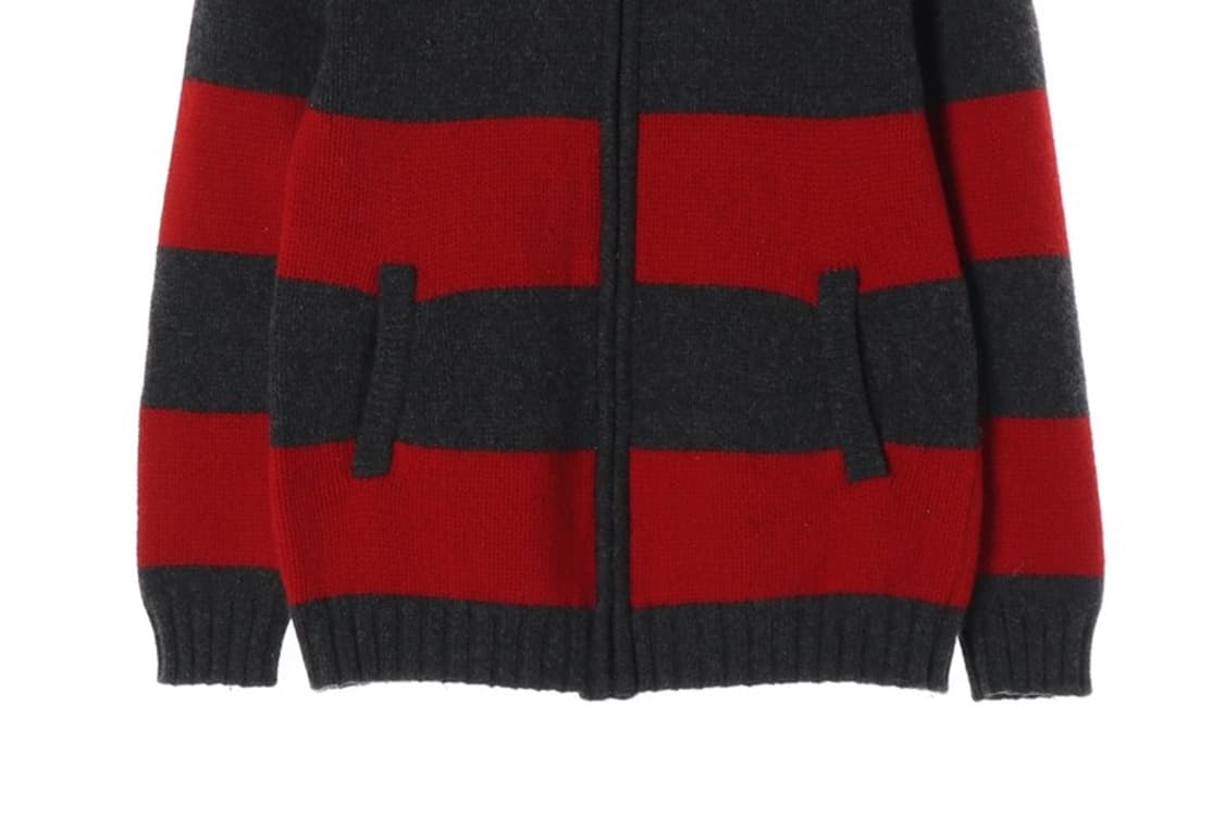 BangBang 스트라이프 하이넥 지퍼 가디건 90 상품이미지4