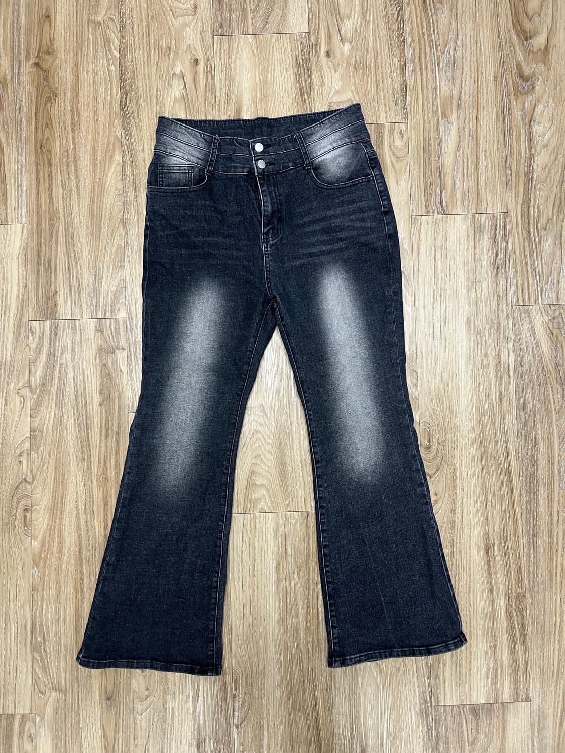 플레어 흑청바지 2XL 상품이미지3