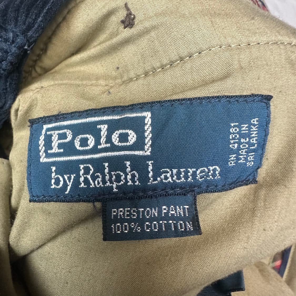폴로 랄프로렌 네이비코듀로이팬츠 33 상품이미지3