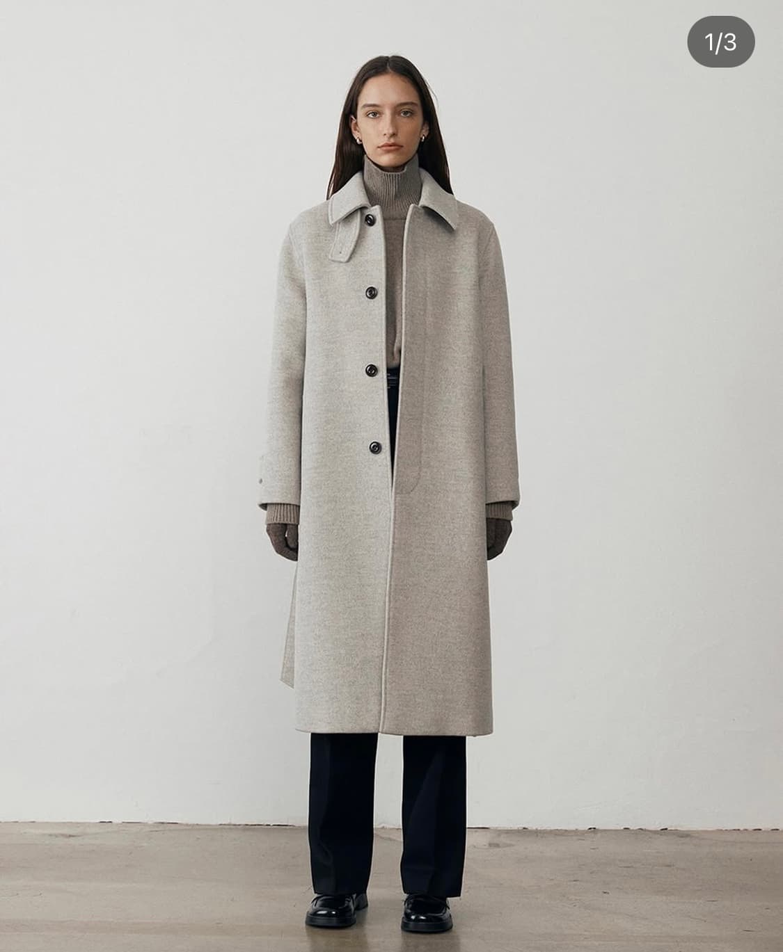 Dunst 던스트 유니섹스 벨티드 울 맥코트 m사이즈🩶 상품이미지1