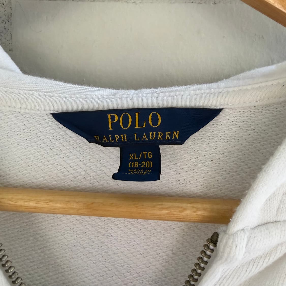 폴로 빅포니 성조기 화이트 후드집업 상품이미지3