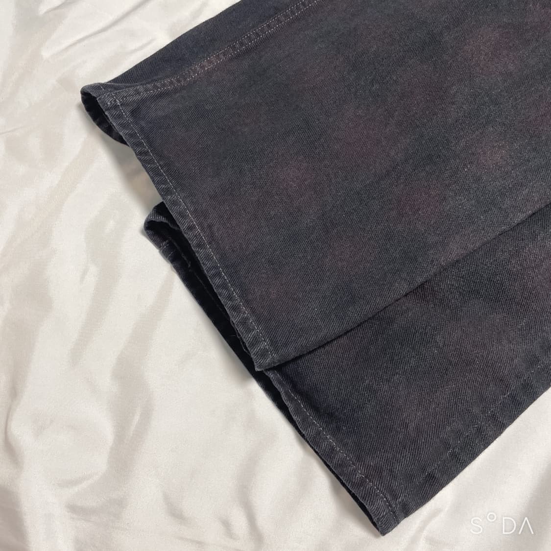 아워레가시 남성 바스트컷 오버다이드 럼버체크 데님 팬츠 48 상품이미지8