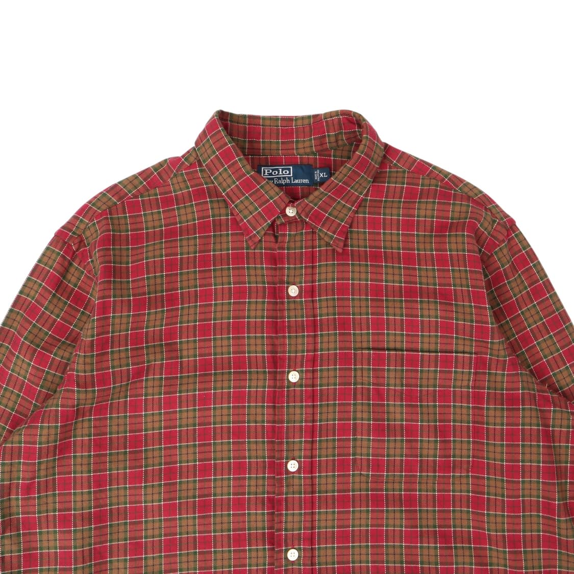 폴로 랄프로렌 레드 체크 트윌 코튼 포켓 셔츠 상품이미지2
