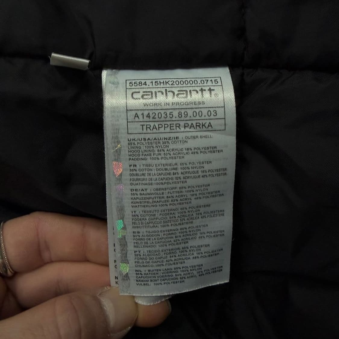 칼하트 트래퍼 파카 v1780 상품이미지9