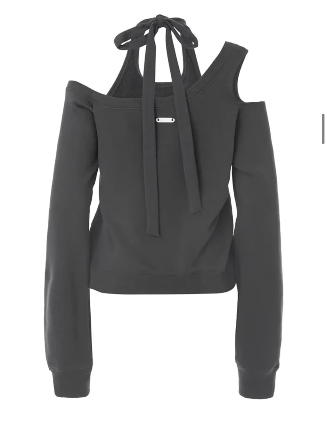 나체 HALTER TIE SWEAT SHIRT CHARCOAL 1사이즈 상품이미지3