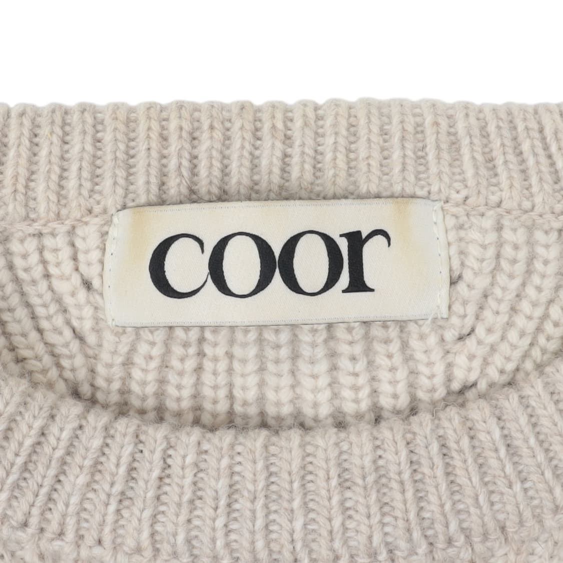 Coor 쿠어 투톤 펀칭 크루넥 니트 스웨터 상품이미지8