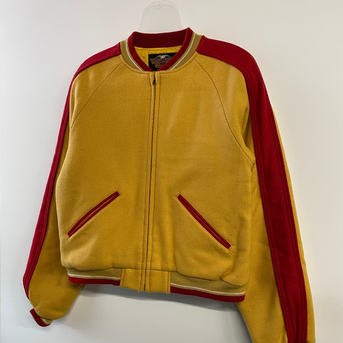 90s 할리 데이비슨 울 블루종 자켓 상품이미지4