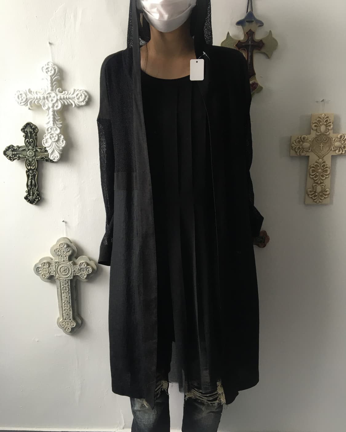 Hood open long cardigan 상품이미지9