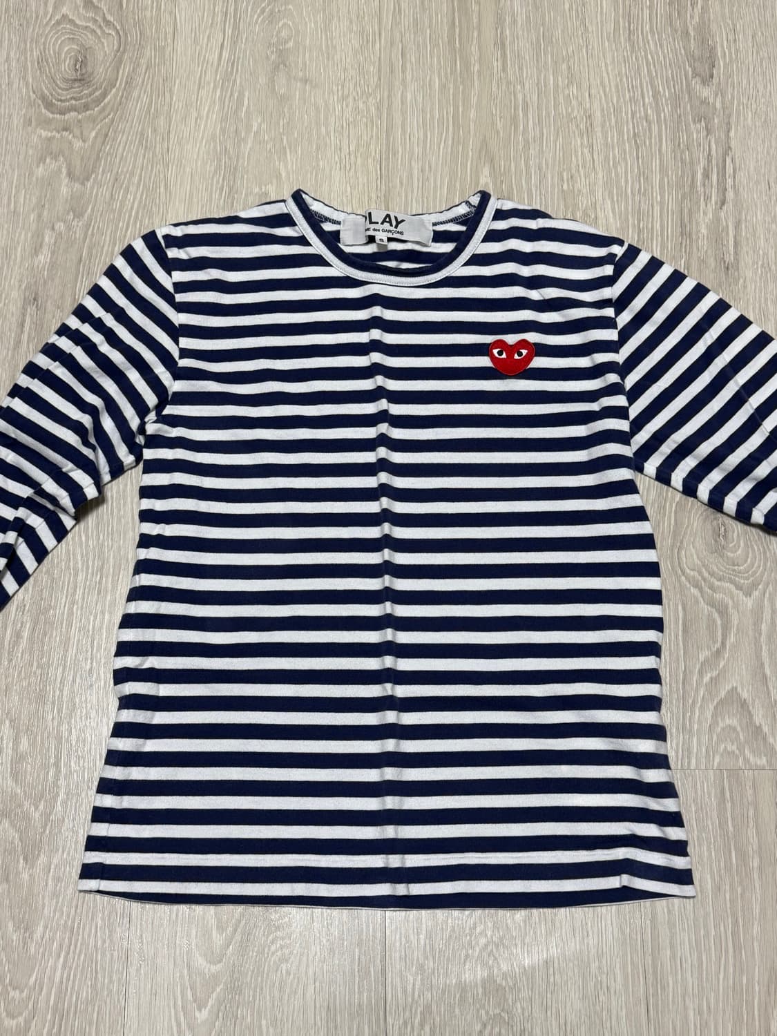 플레이 꼼데가르송 스트라이프 롱슬리브 네이비 상품이미지1