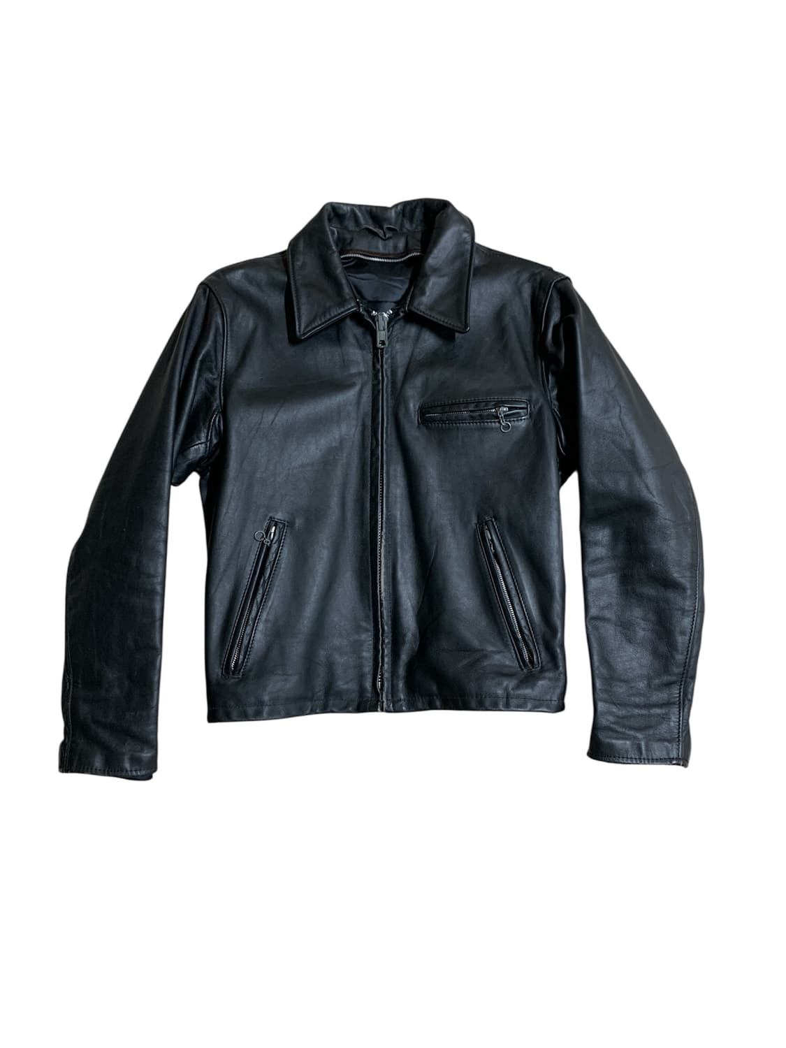 Schott leather zip up jacket 상품이미지3