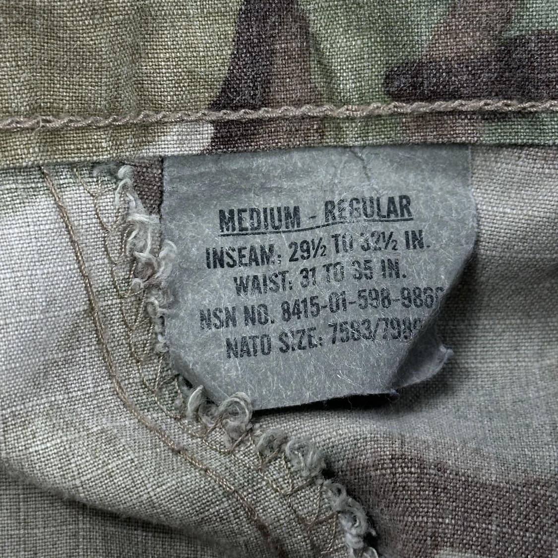 오리지널 미군 사막 밀리터리 트라우져 팬츠 M-R 상품이미지7