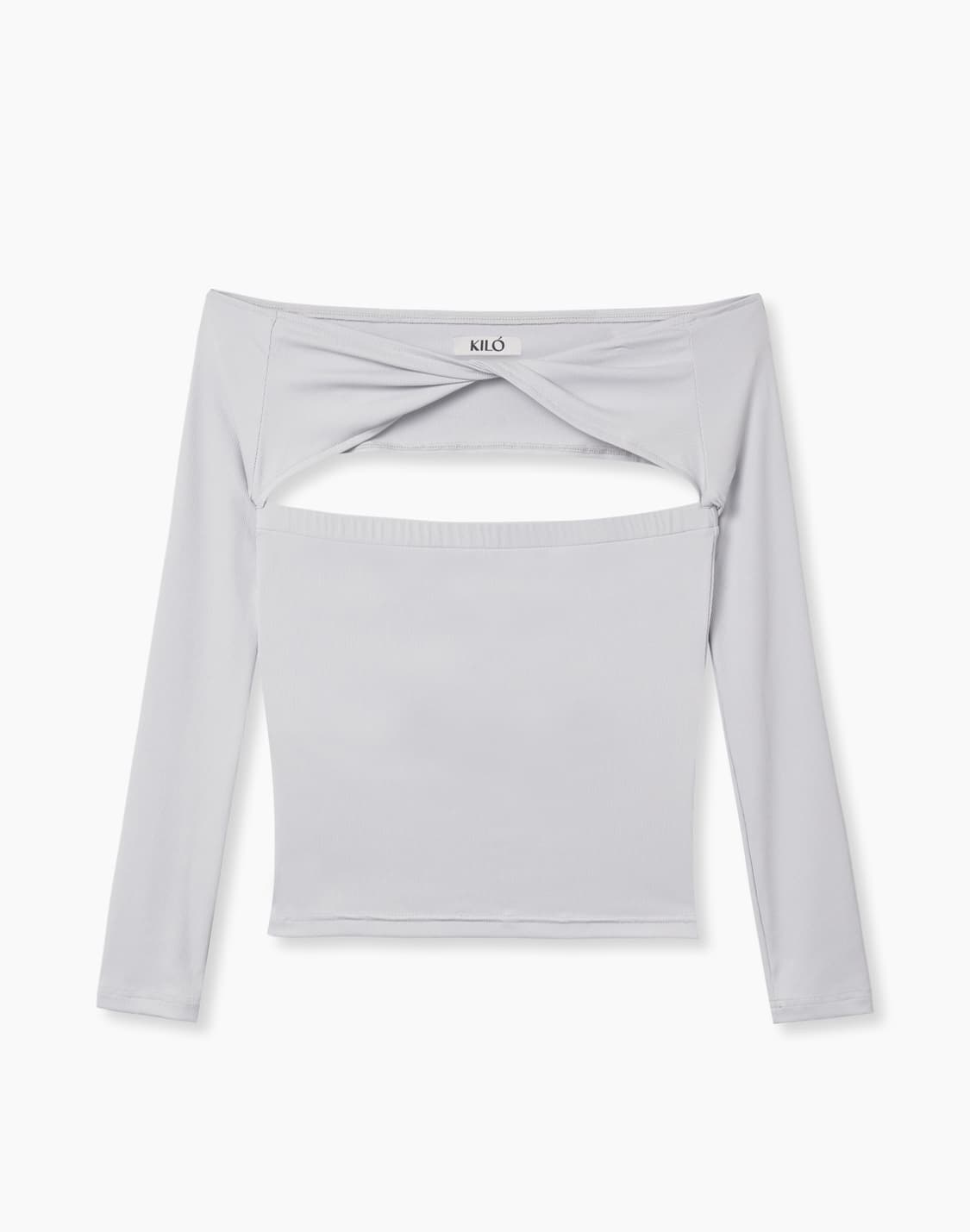 LAYERED TWIST TOP (LIGHT GRAY) 상품이미지5