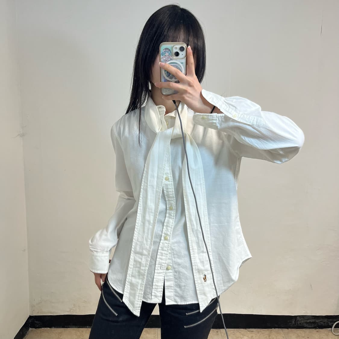 Polo ribbon tie oxford shirts 상품이미지1