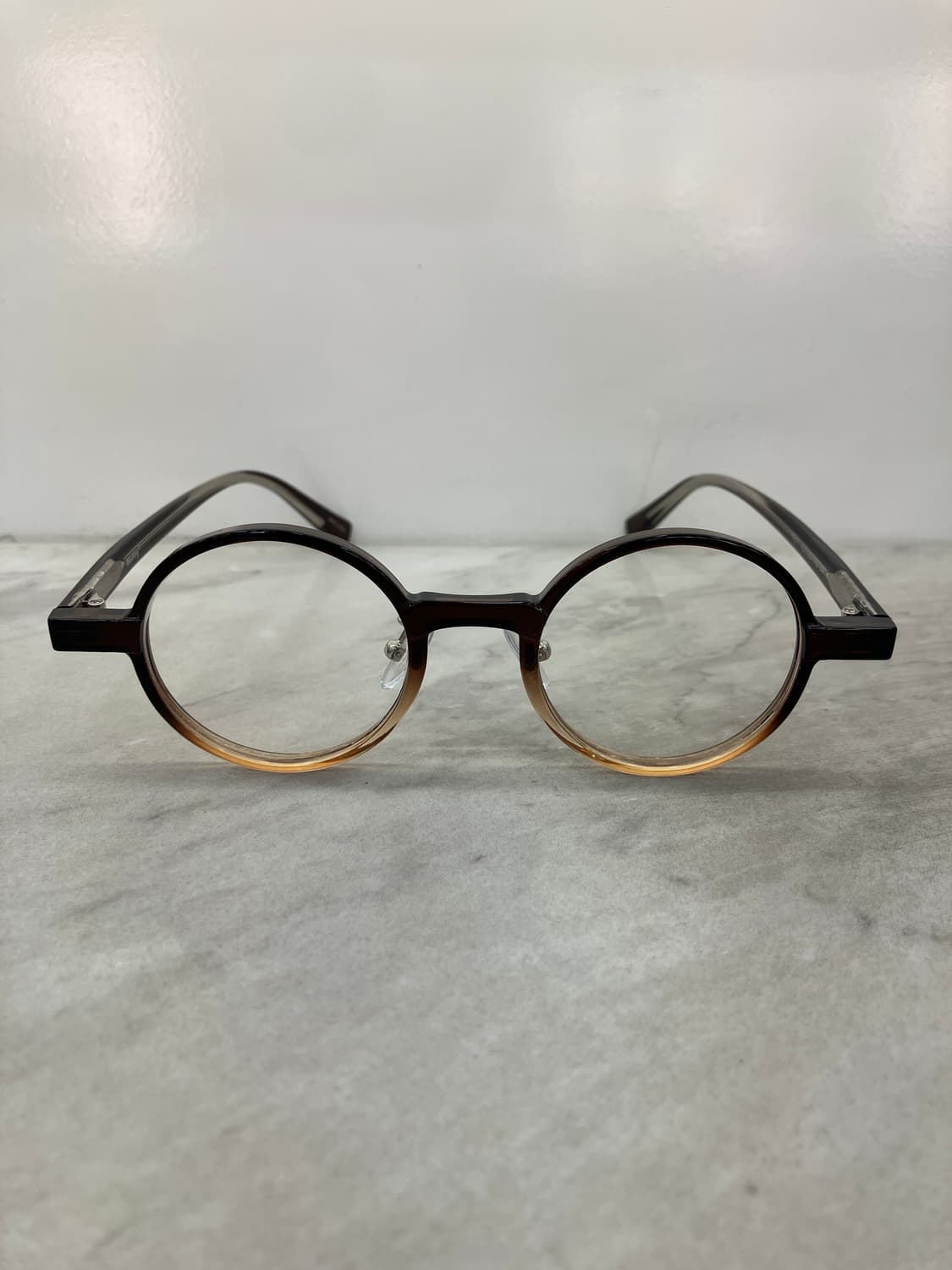 B60 HL 브라운 투톤 라운드 뿔테 안경7671 상품이미지6